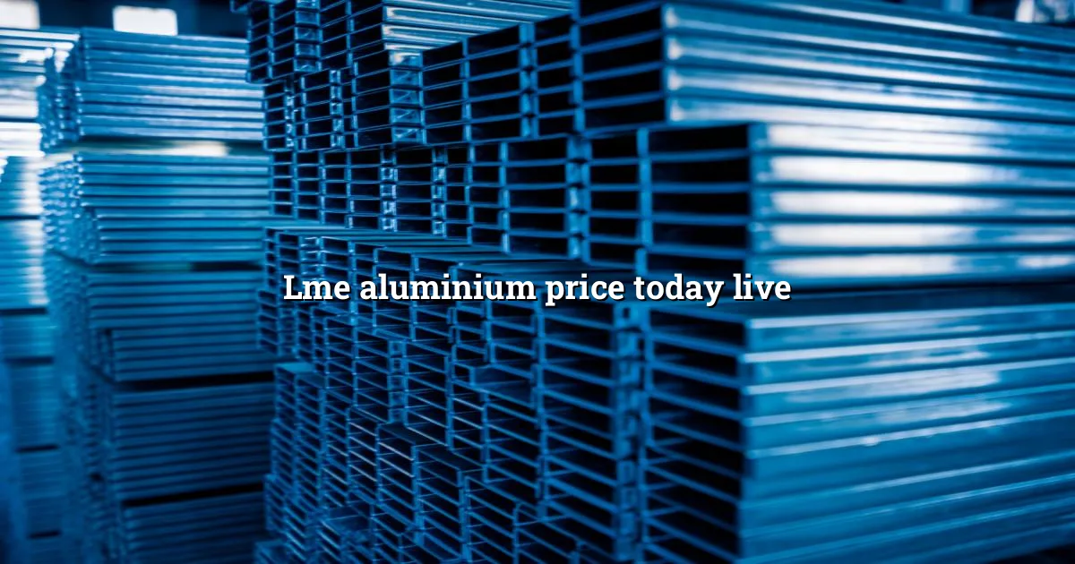 LME aluminium price today live in India per kg and per tonne