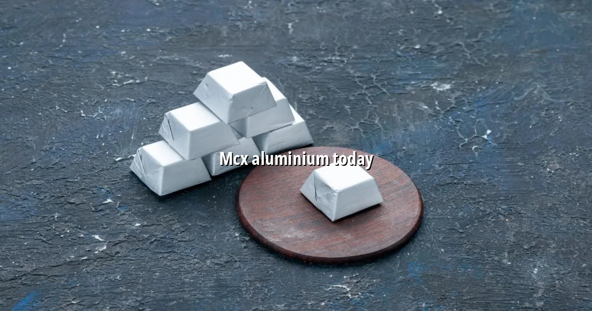 MCX aluminium today in India per gram and per kg