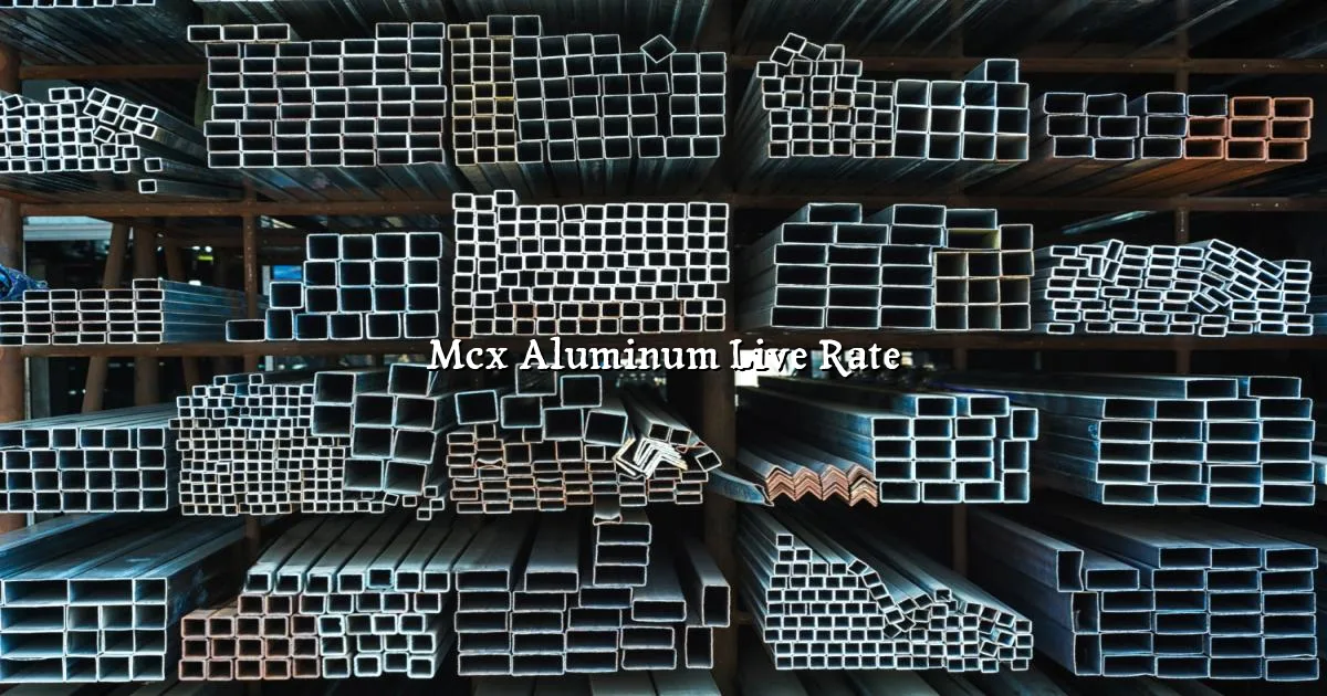 MCX aluminum live rate in India per gram and per kg