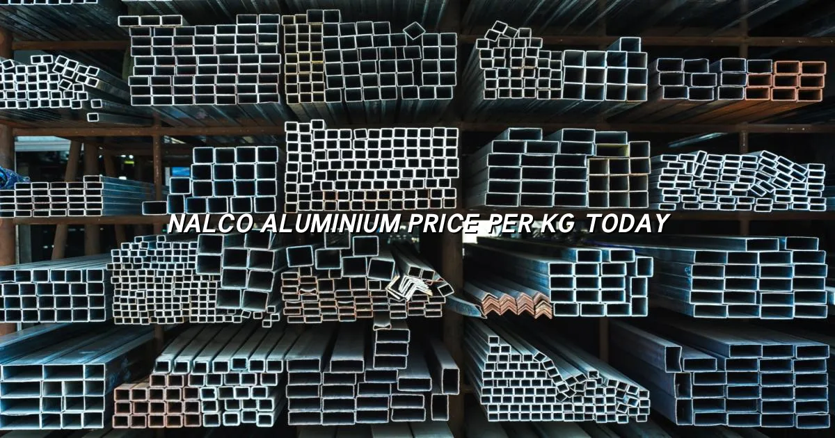 NALCO aluminium price per kg today in India with live aluminium rate trend