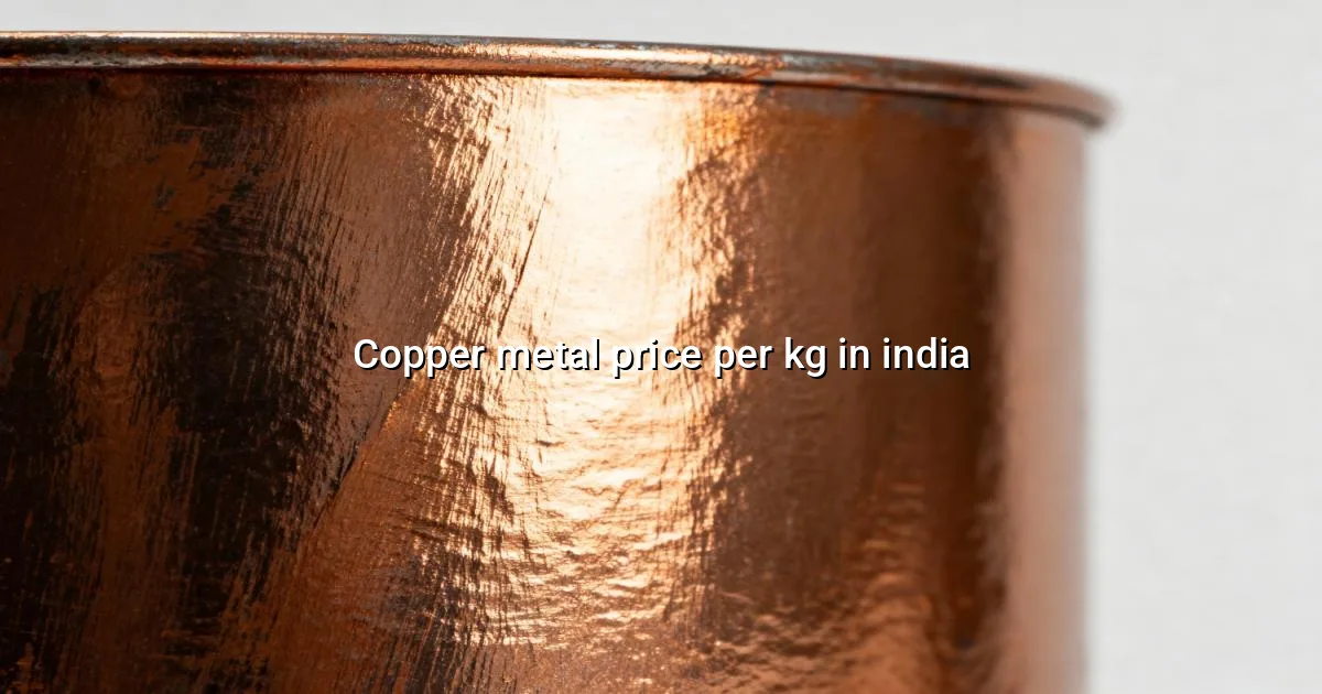 Copper metal price per kg in India shown with copper coils and live market rate