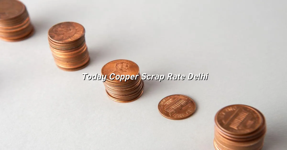 Today copper scrap rate Delhi per kg and per gram