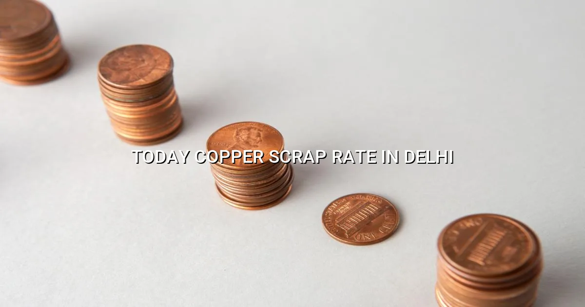 Today copper scrap rate in Delhi with live per kg market pricing