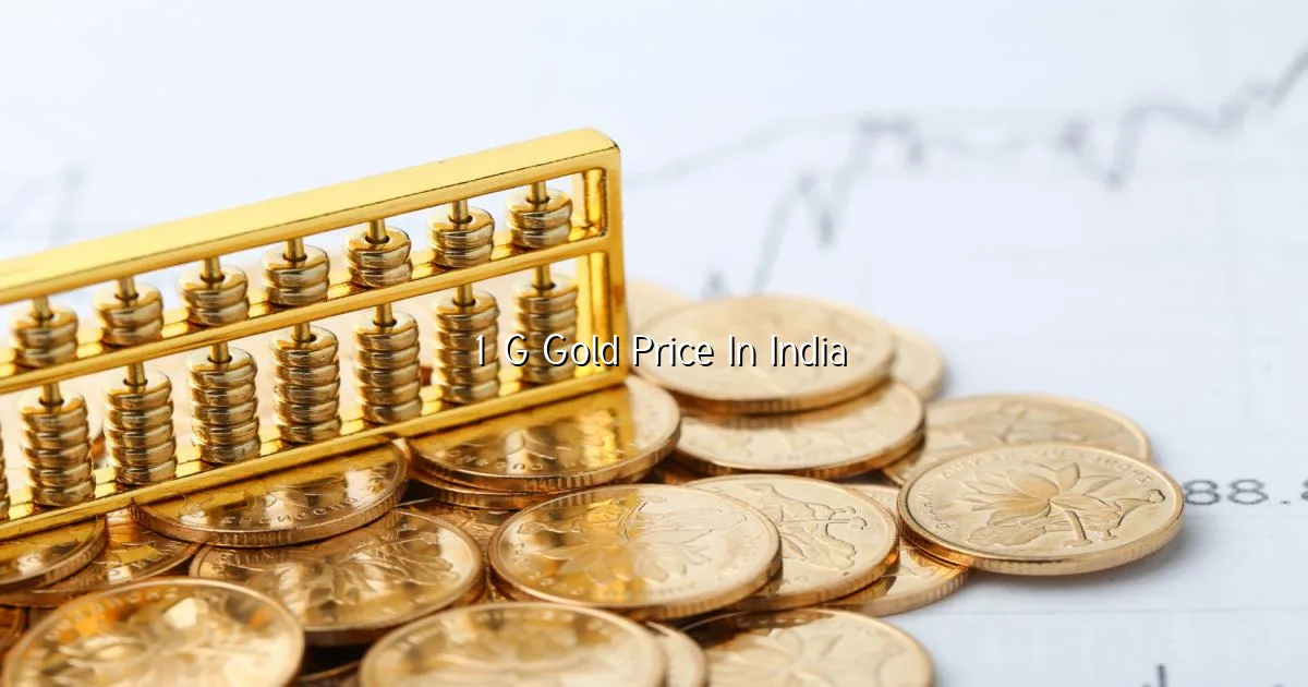 1 g gold price in India per gram with live 24K and 22K rate context