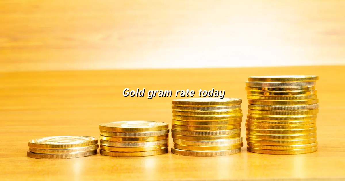 Gold gram rate today in India per gram with live 24K price