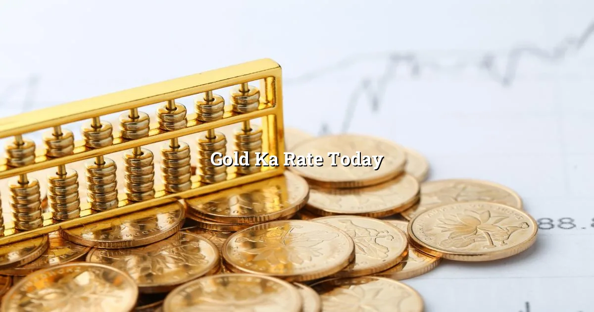 Gold ka rate today in India per gram for 24K, 22K and 18K
