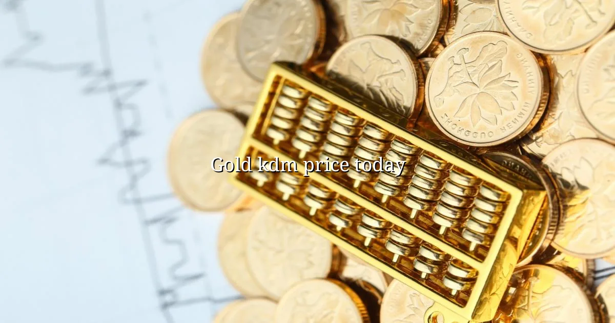 Gold KDM price today in India with live 24K and 22K rates