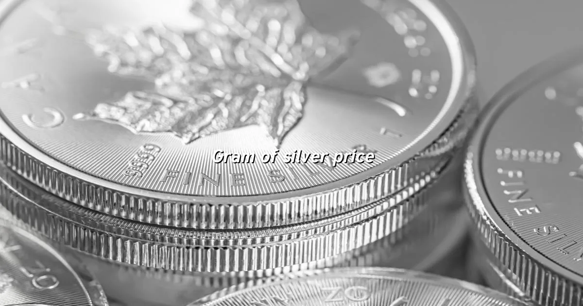 Gram of silver price in India shown with silver bars and coins