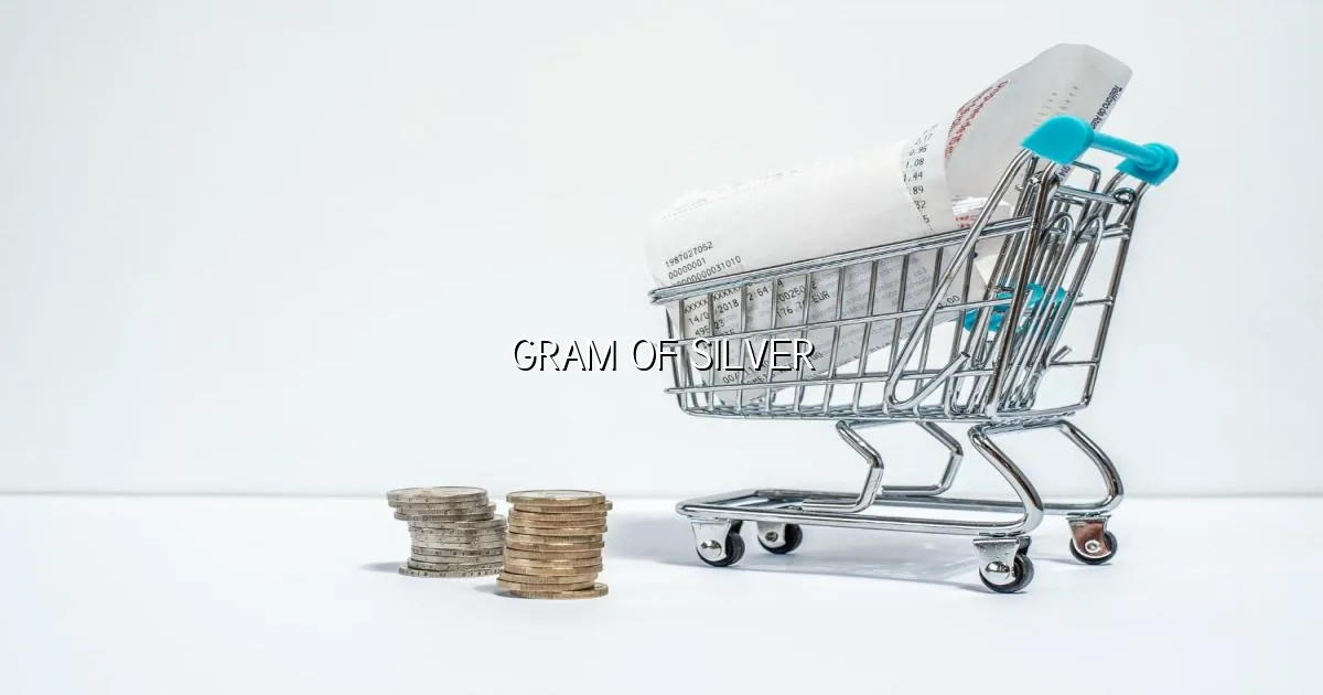Gram of silver price in India today with live silver rate context