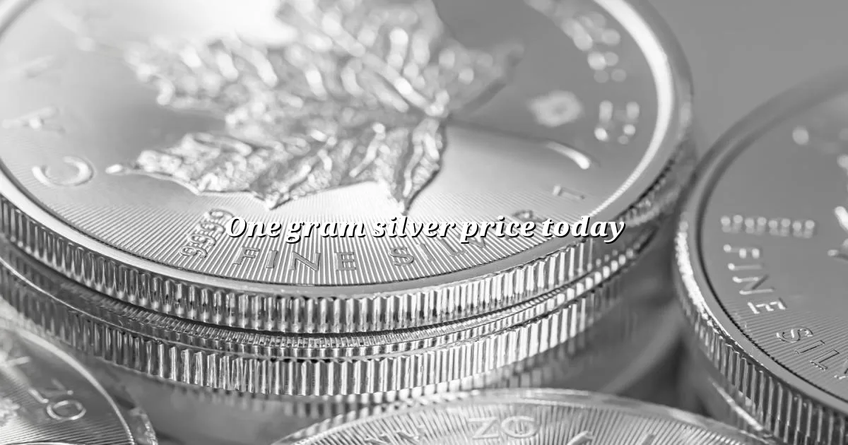 One gram silver price today in India with live rate context