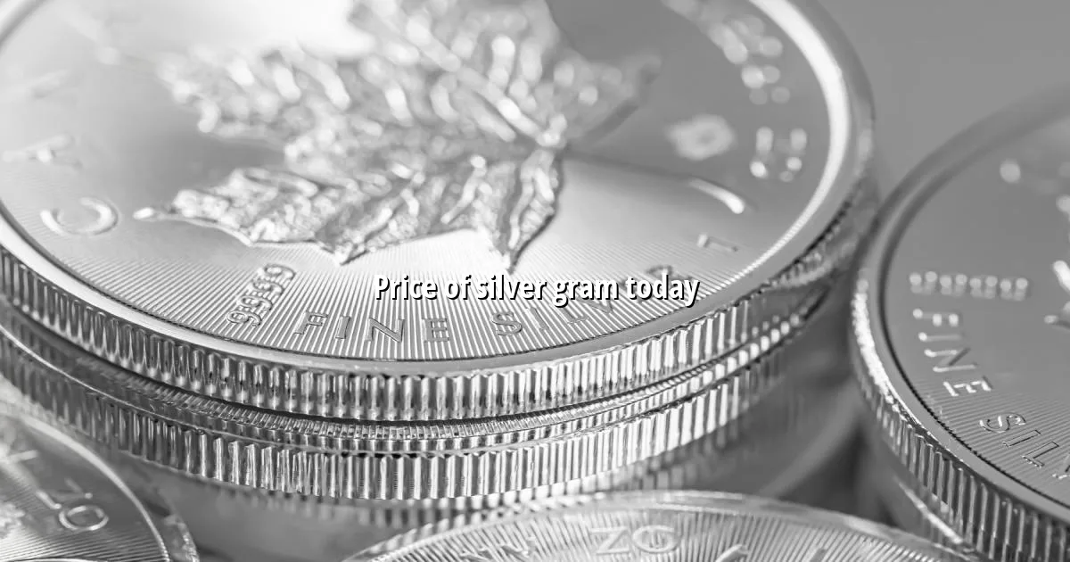 Price of silver gram today in India per gram