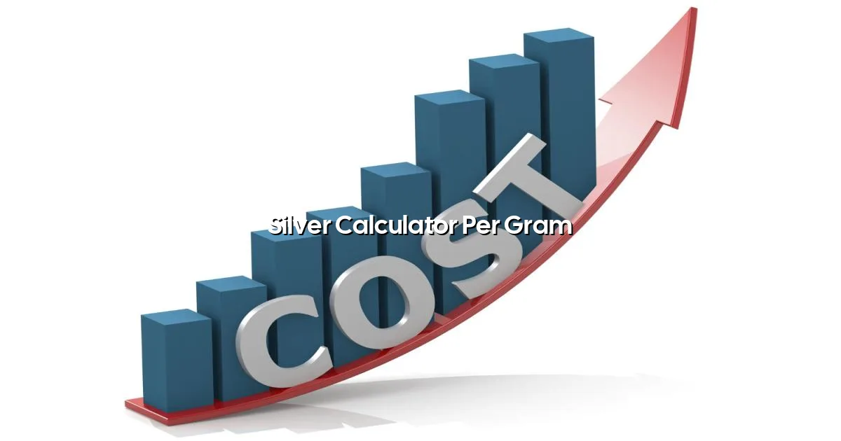Silver calculator per gram in India with live price reference