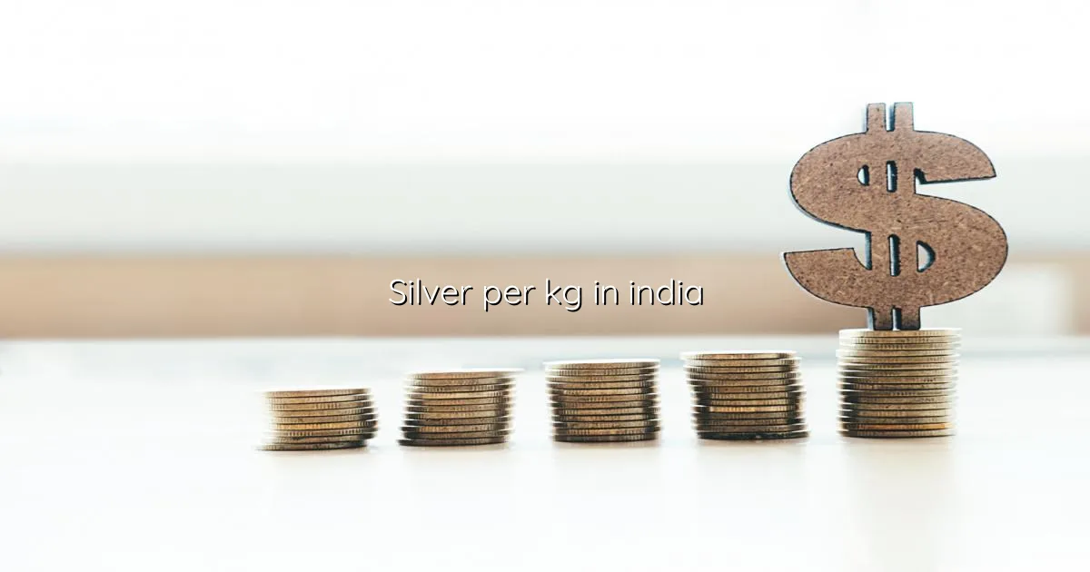 Silver per kg in India today with live price trend