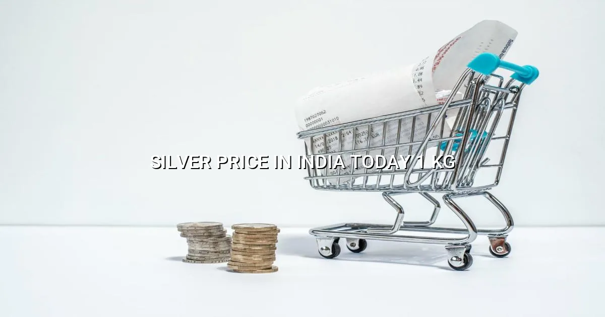Silver price in India today 1 kg with live rate context