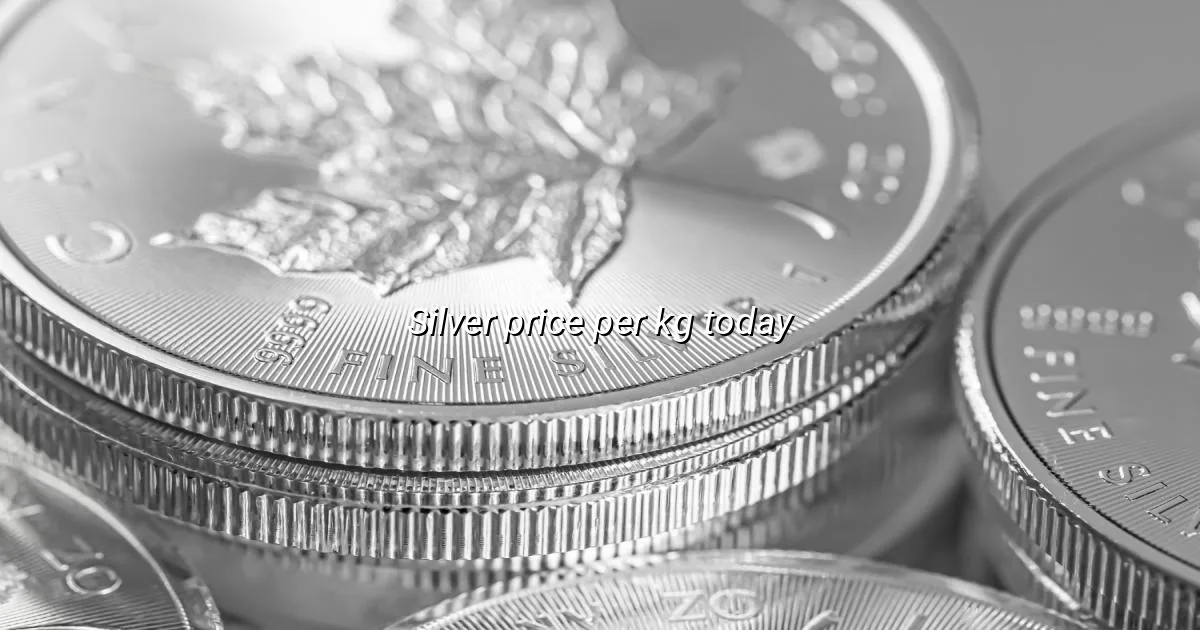 Silver price per kg today in India with bars and bullion market rate context
