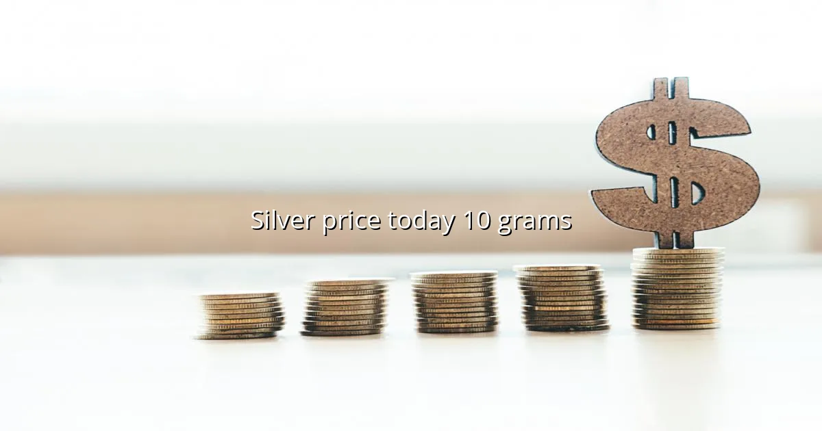 Silver price today 10 grams in India with live rate and chart