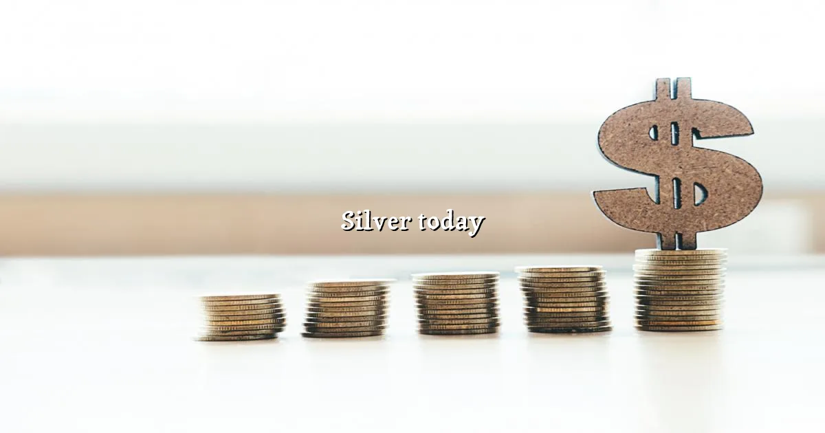Silver today in India per gram with bars and coins on a live price background