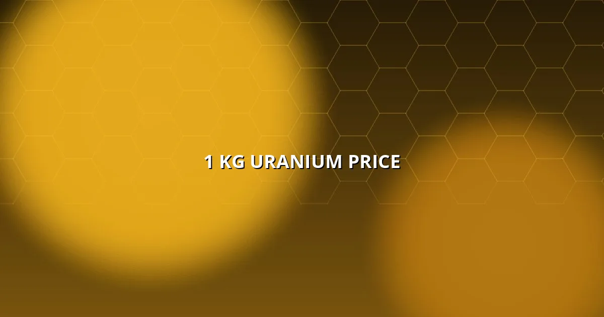 1 kg uranium price in Indian rupees with reactor energy context