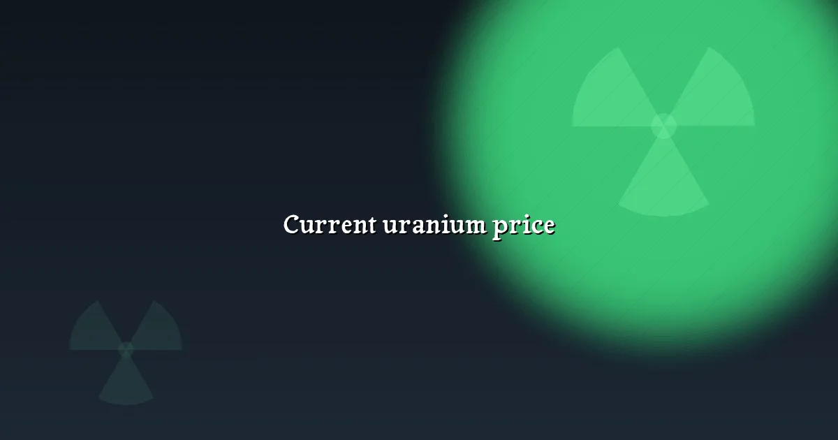 Current uranium price in rupees per gram against the global benchmark