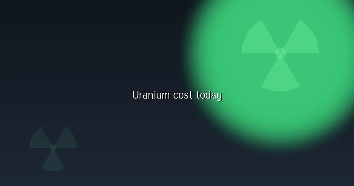 Uranium cost today with daily change and unit breakdown