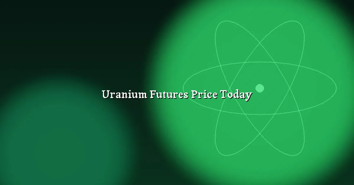 Uranium futures price today around the spot anchor in INR
