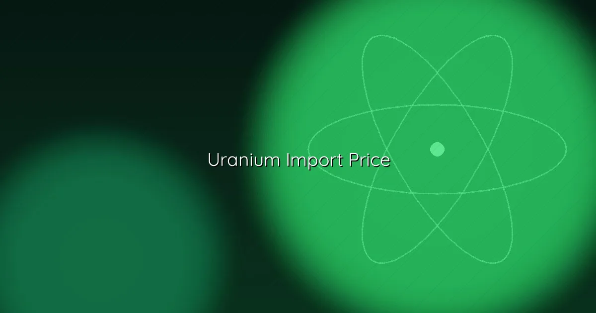Uranium import price and India's sovereign buying framework