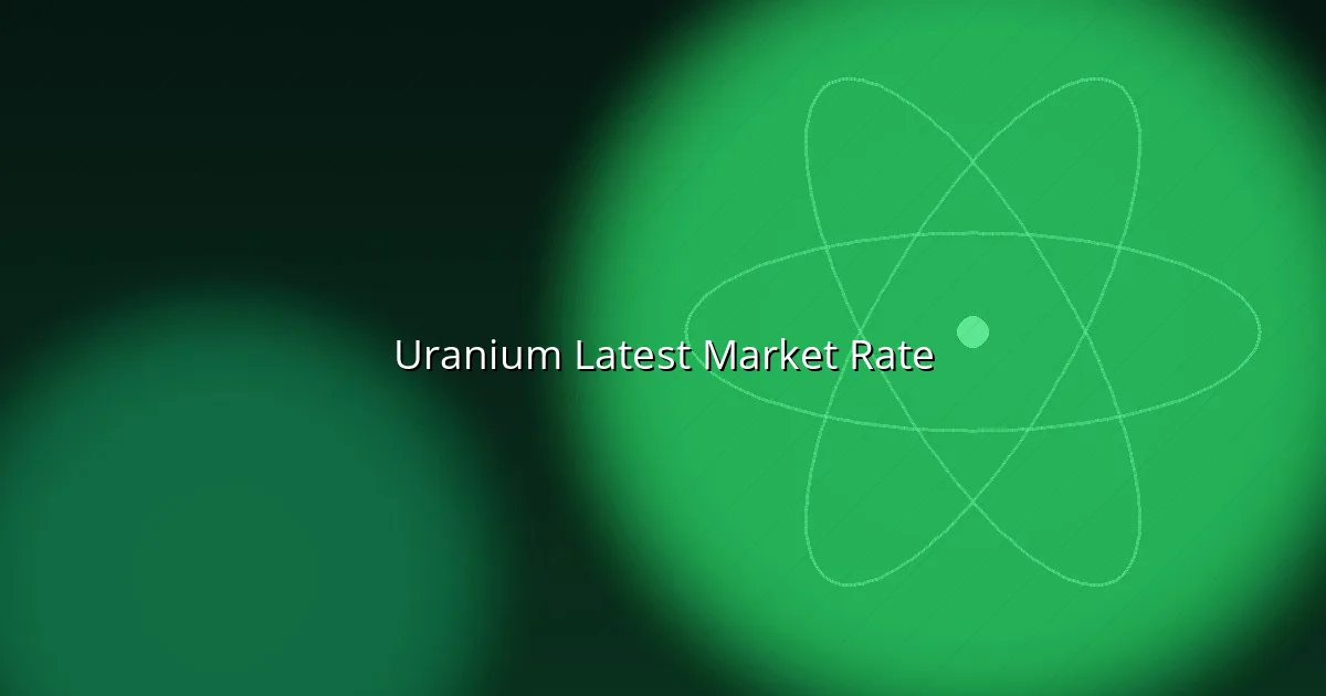 Uranium latest market rate with session change and context