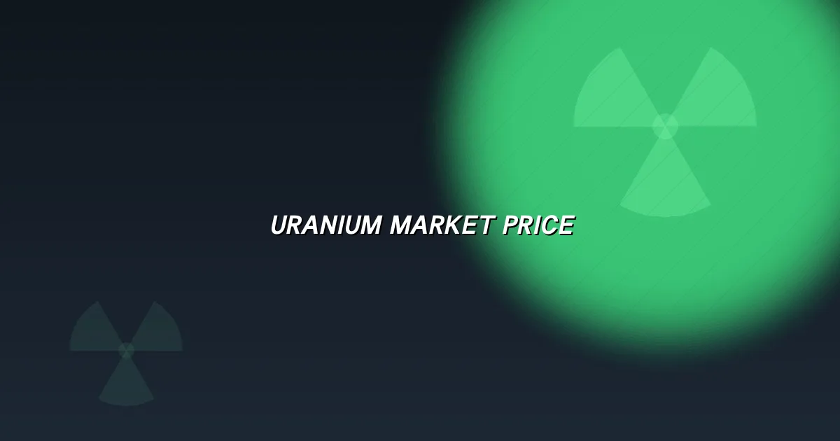 Uranium market price reference with global U3O8 trading context