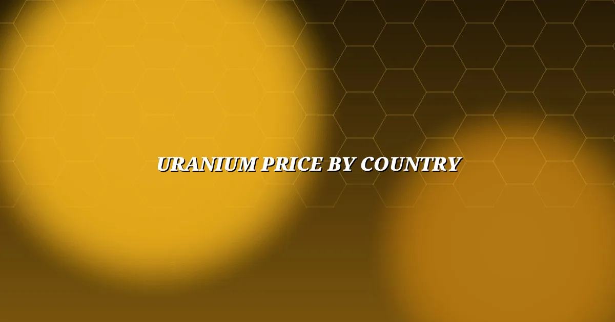 Uranium price by country — one benchmark through national lenses