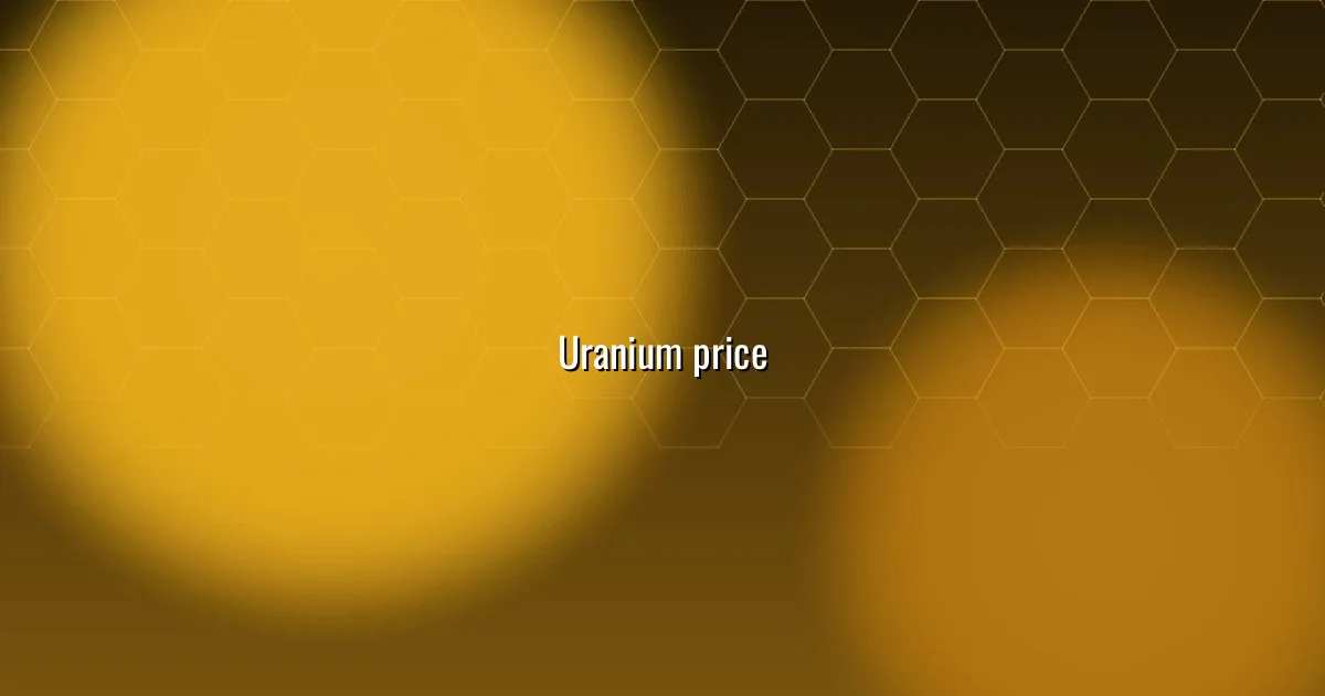 Uranium price in INR per gram with U3O8 spot market reference