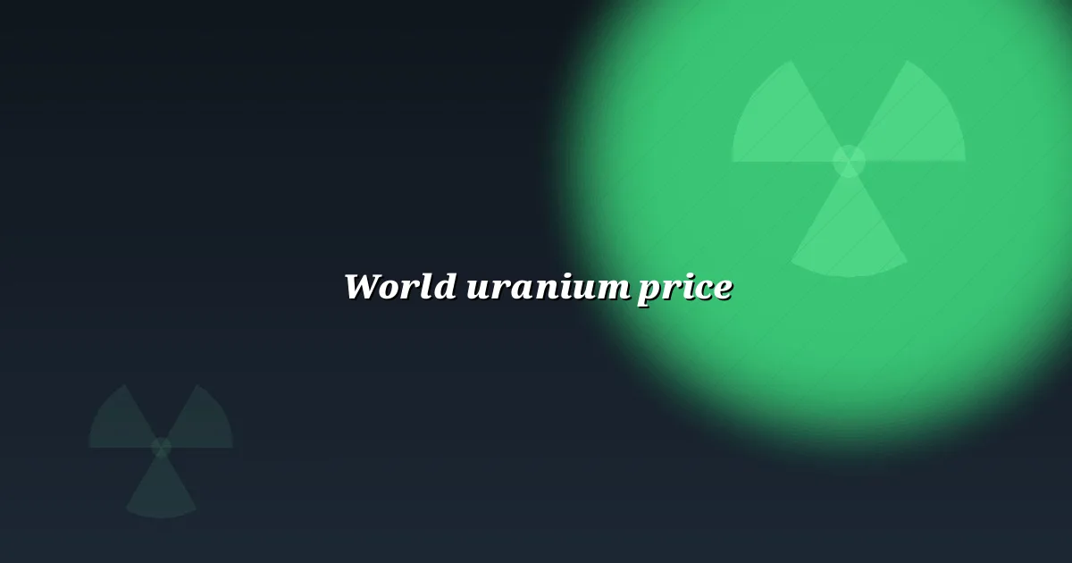 World uranium price with the global production and consumption atlas