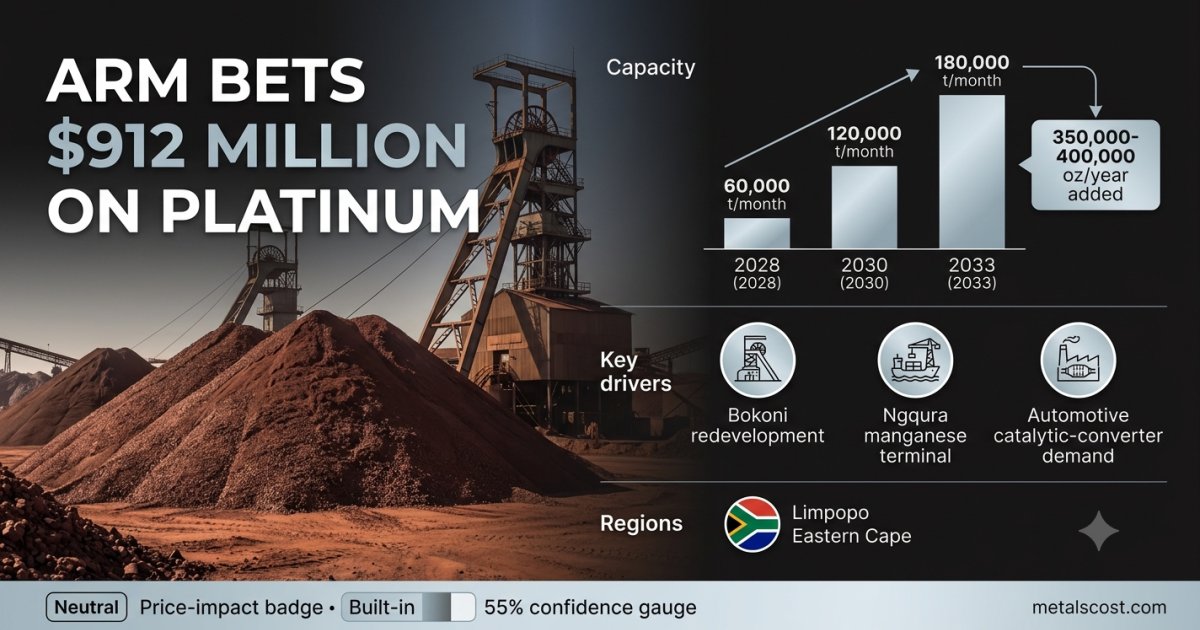 African Rainbow Minerals Commits $912 Million to Reopen a Platinum Mine It Shut Down Last Year