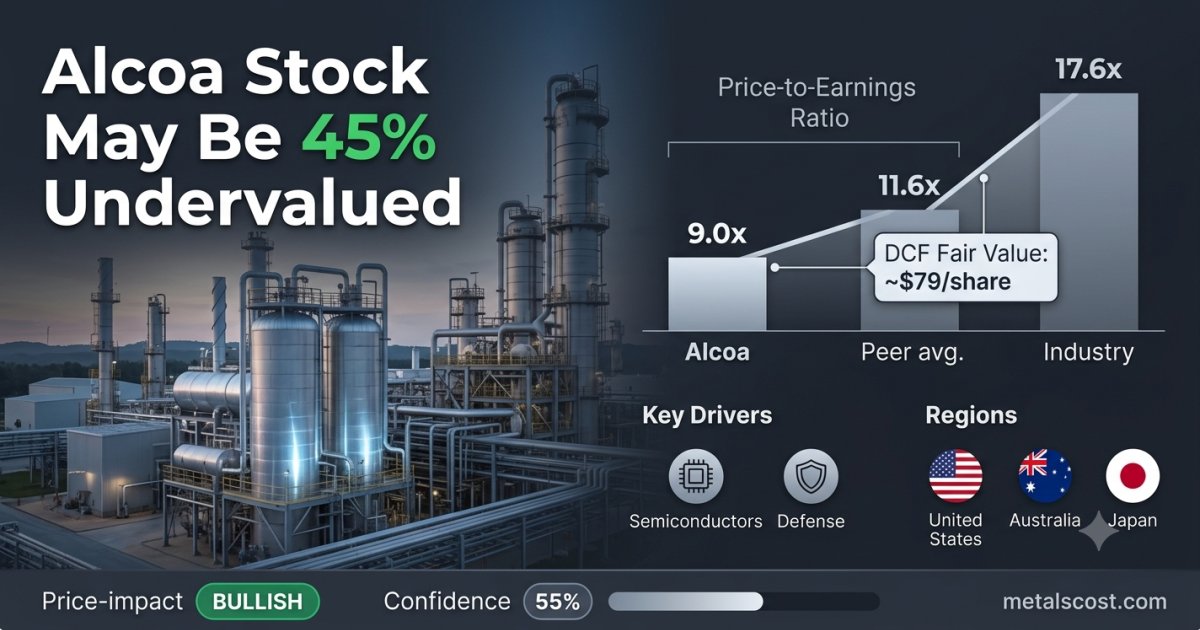 Alcoa Stock May Be 45% Undervalued as Its Australian Gallium Plant Gets Final Approval