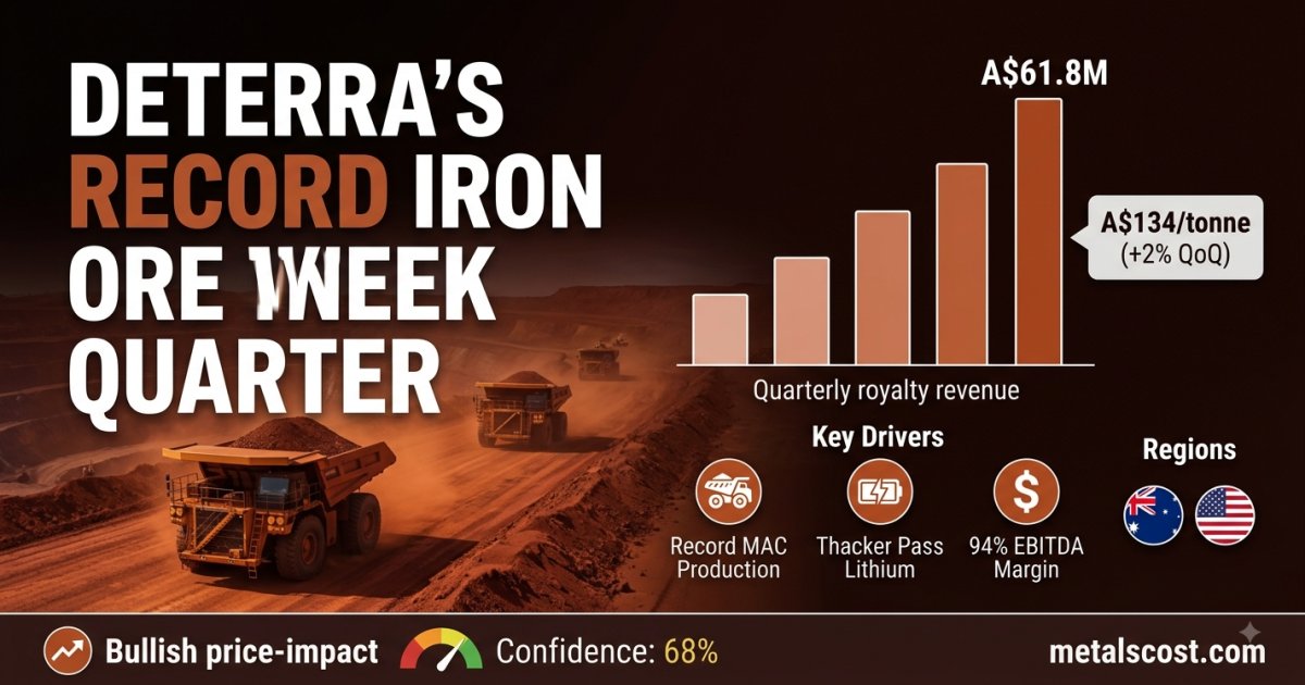 Deterra Royalties Posts Record Mining Area C Iron Ore Revenue as Its Thacker Pass Lithium Bet Nears 2027