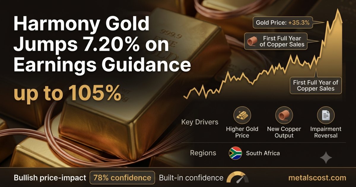 Harmony Gold Stock Jumps 7.20% After Guiding to a Near-Doubling of Earnings