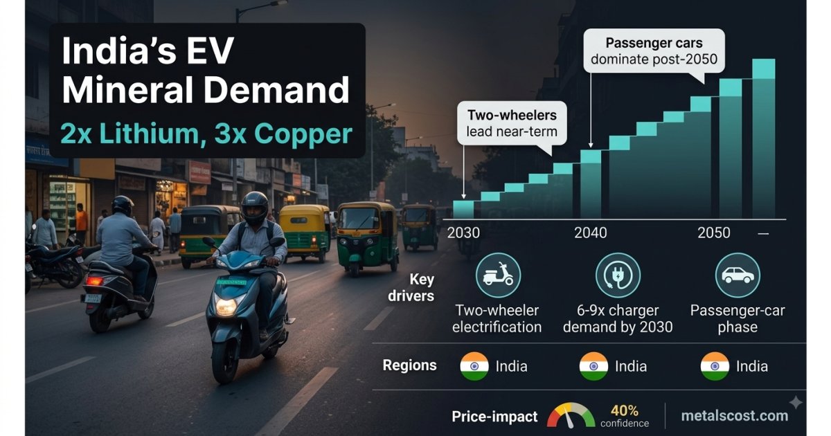 India's Two-Wheeler-Led EV Shift Could Nearly Triple Its Copper Demand, Study Finds