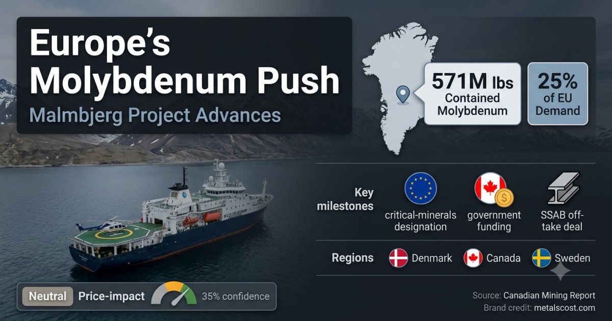 Greenland's Malmbjerg Molybdenum Project Resumes Summer Fieldwork as Europe Works to Cut Its Reliance on China