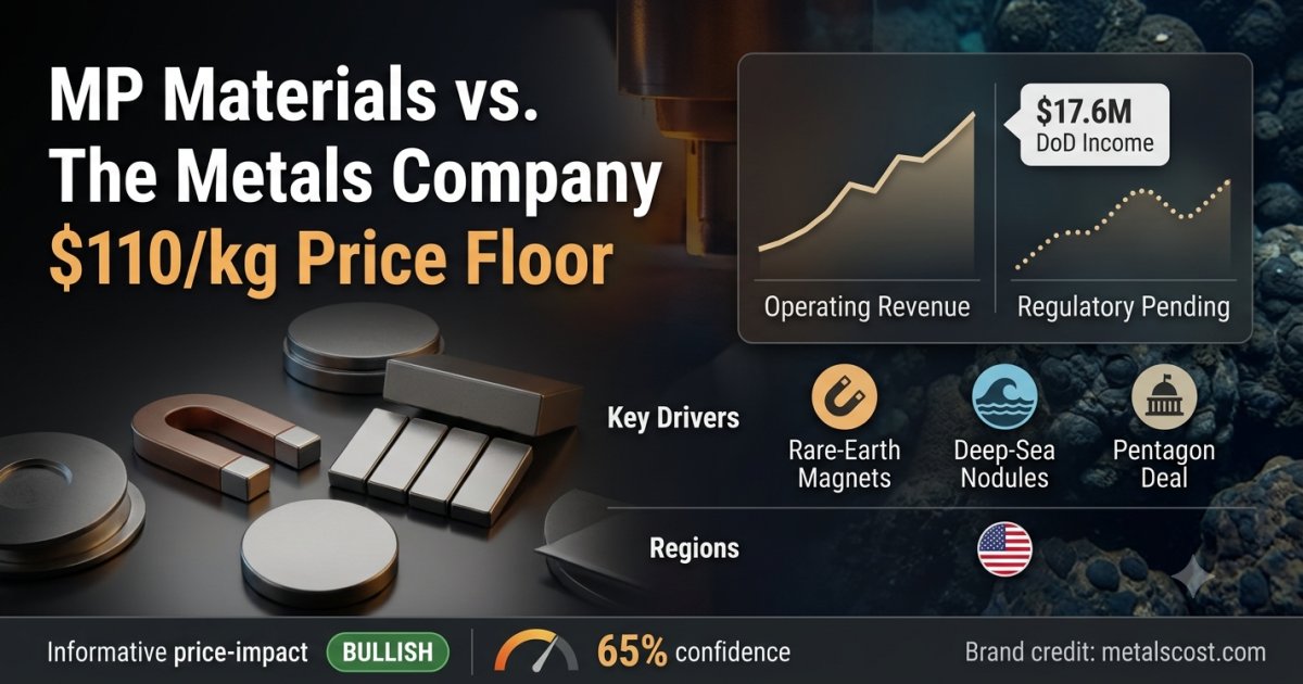 MP Materials Has a $110-a-Kilogram Government Price Floor. The Metals Company Has a Permit Fight